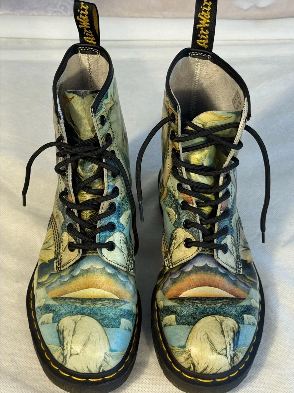 Rare Dr. Martens 1460 William Blake Art Print Boots Men’s US 11 EU 45 Surreal - Picture 1 of 9